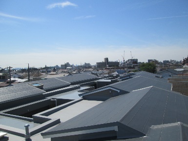 勾配屋根シート防水施工完了
